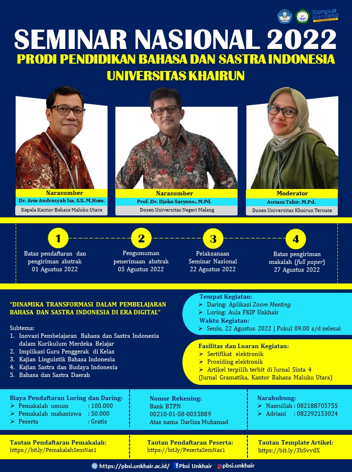 SEGERA..!!! DAFTARKAN DIRI ANDA PADA SEMINAR NASIONAL PBSI 2022